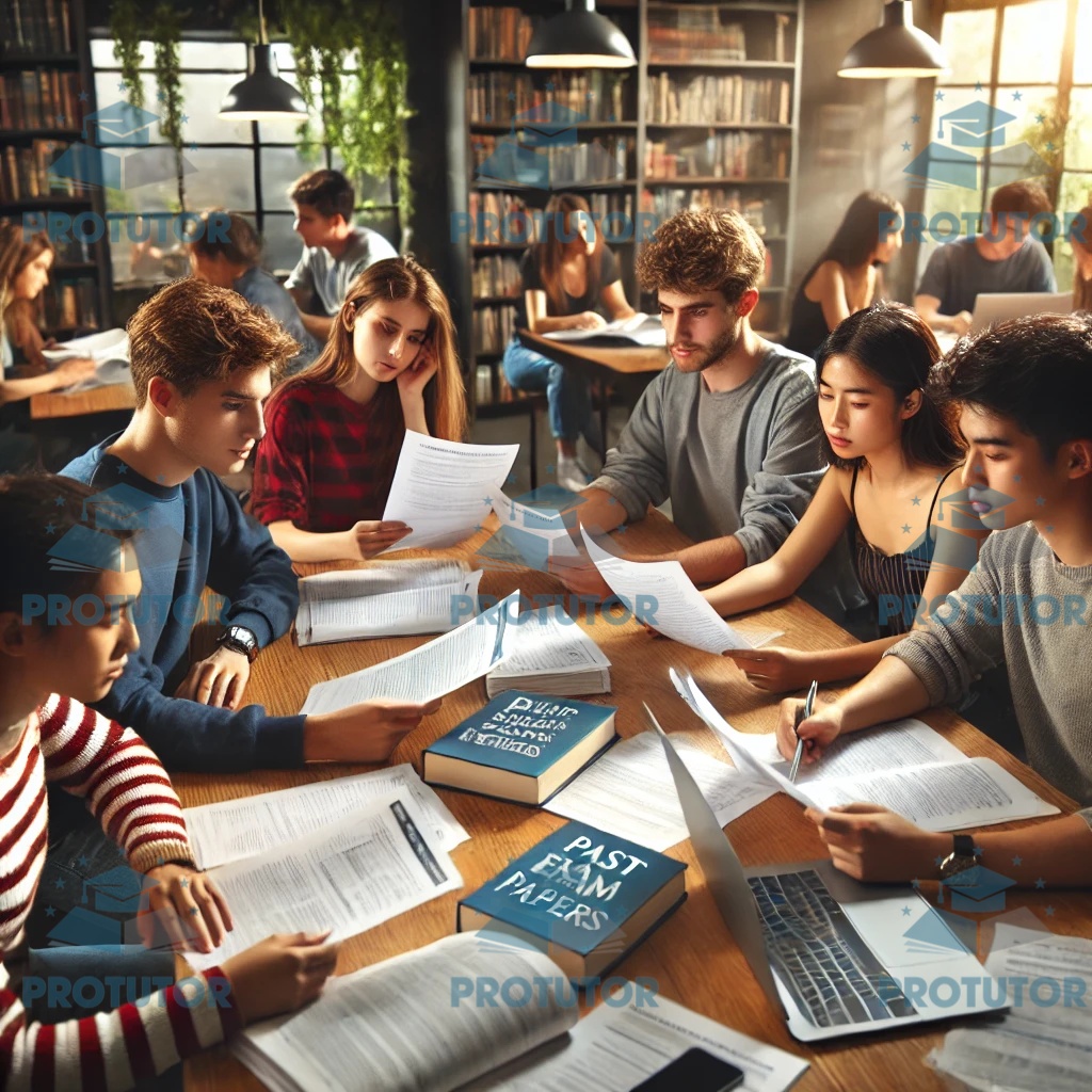 IGCSE students revising using specimen and past papersIGCSE students revising using specimen and past papers