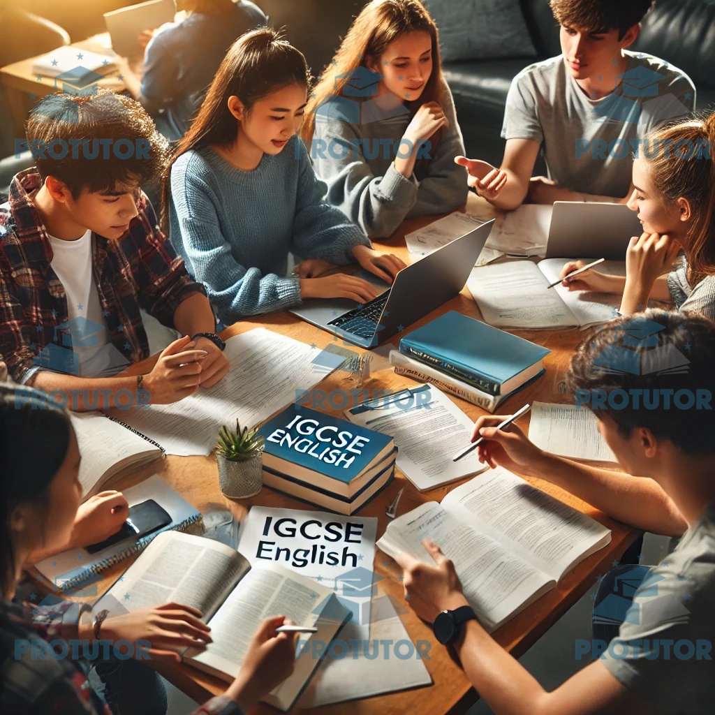 Students collaborating in a study group for IGCSE.