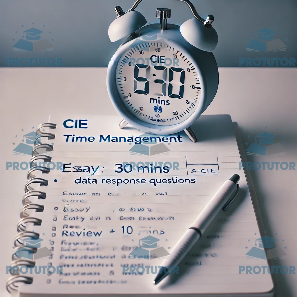 Timer and notepad for time management during exams