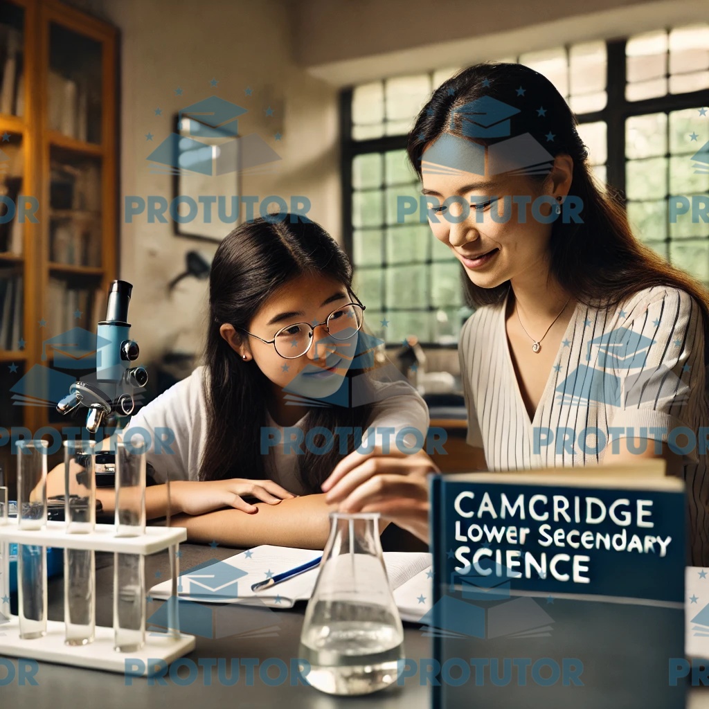 Tutor and student conducting a hands-on science experiment during a personalized Cambridge tutoring session.
