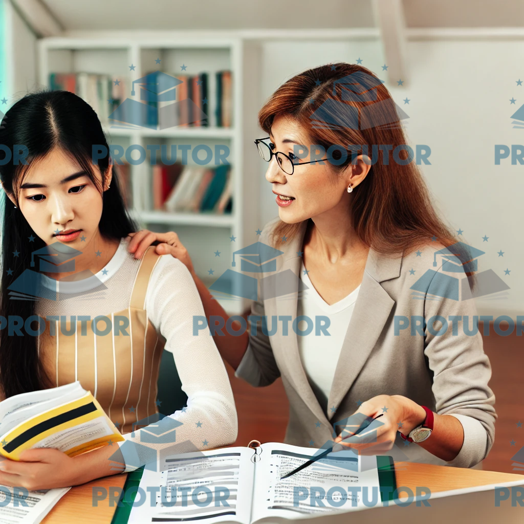 导师正在与学生一起复习IGCSE和GCSE考试的练习测试，确保学生理解每个知识点。