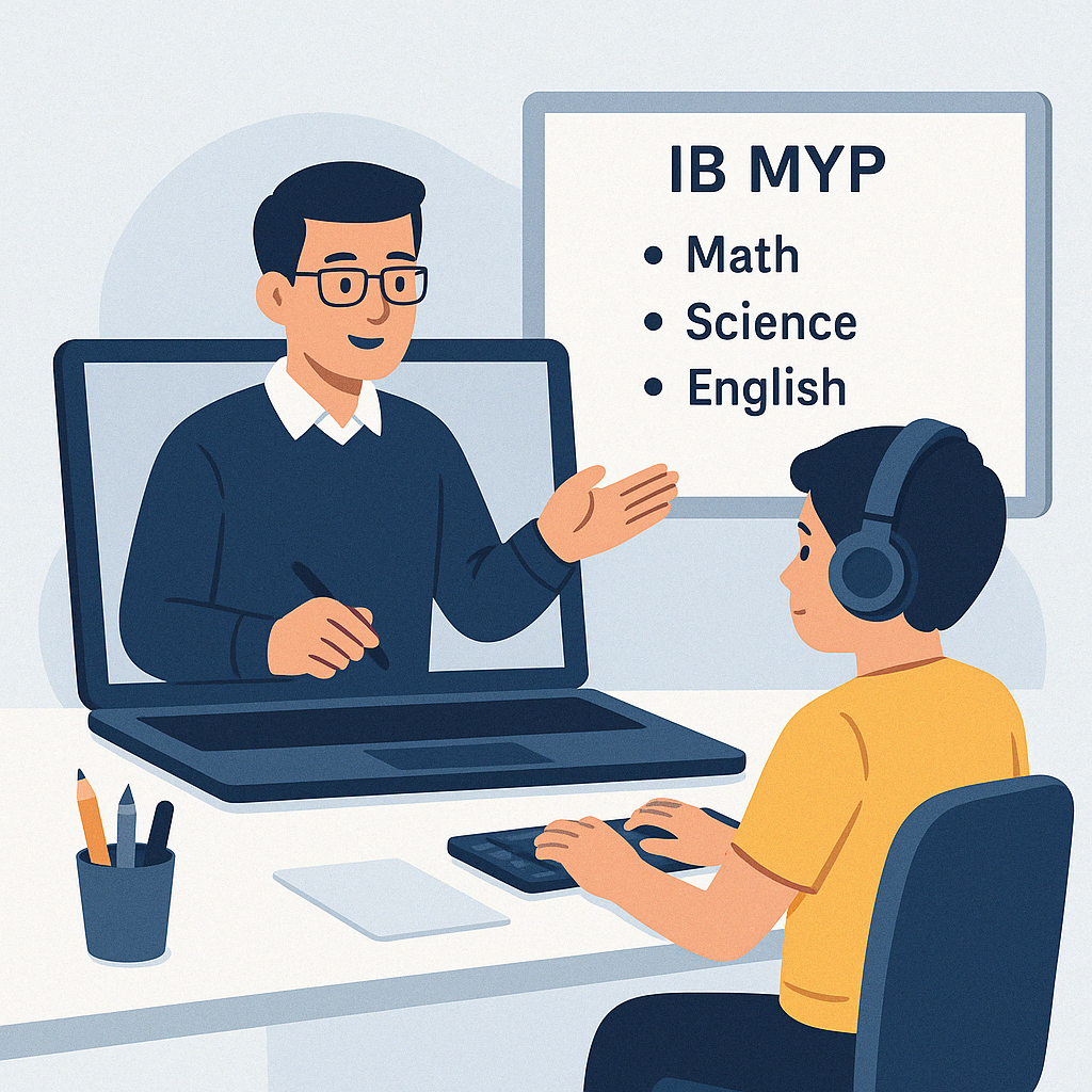 Student attending IB MYP online tutoring session